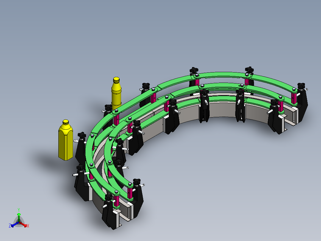 输送机导轨正等轴测图