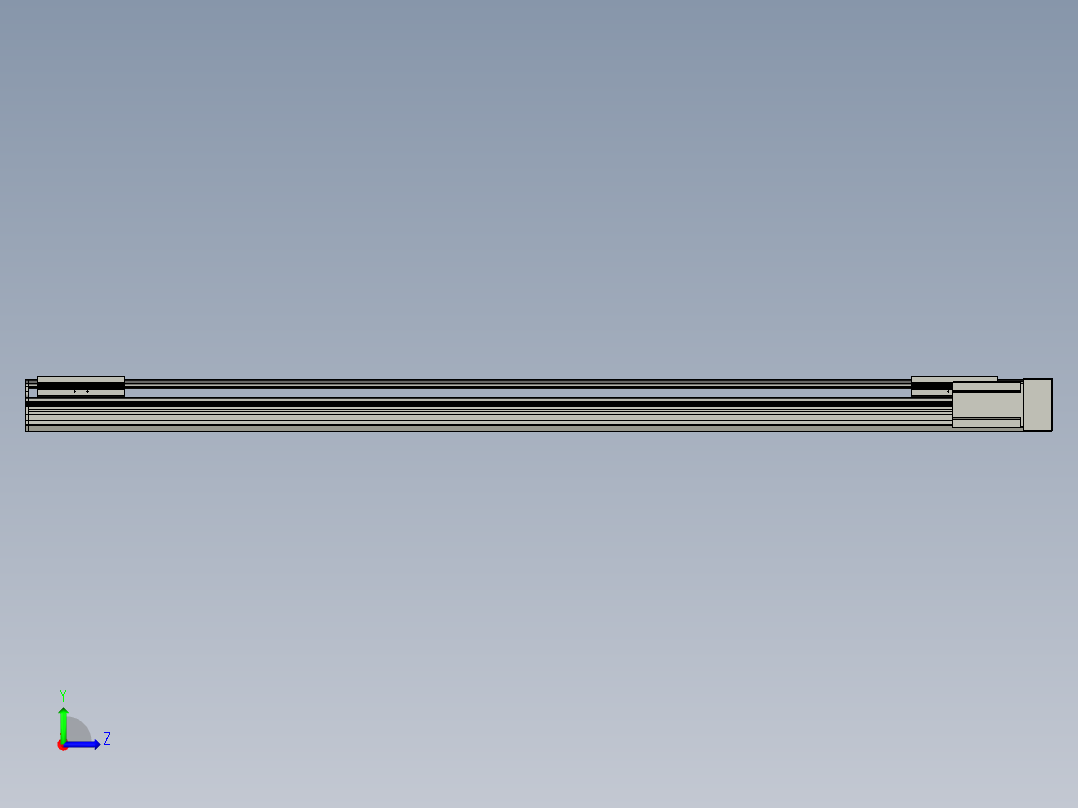 直线模组LHA170-S1500-R设计图纸左视图