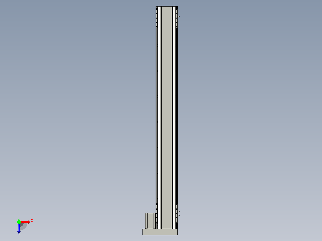 直线模组LHA170-S1500-R设计图纸俯视图
