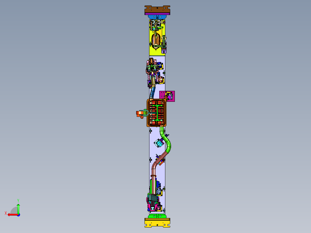 柔性汽车排气管焊接工装后视图
