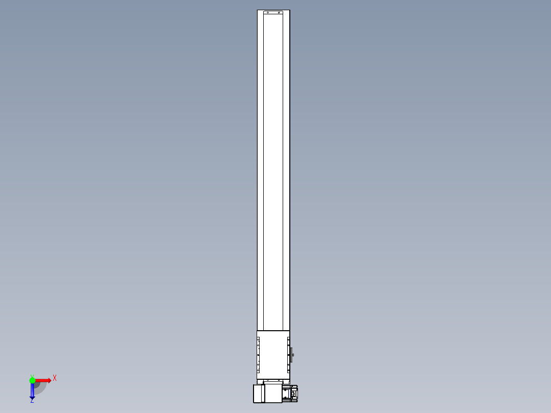 同步带全封闭直线模组TPA-HCB-120D-90-L1100-LP-C-P40-N3俯视图