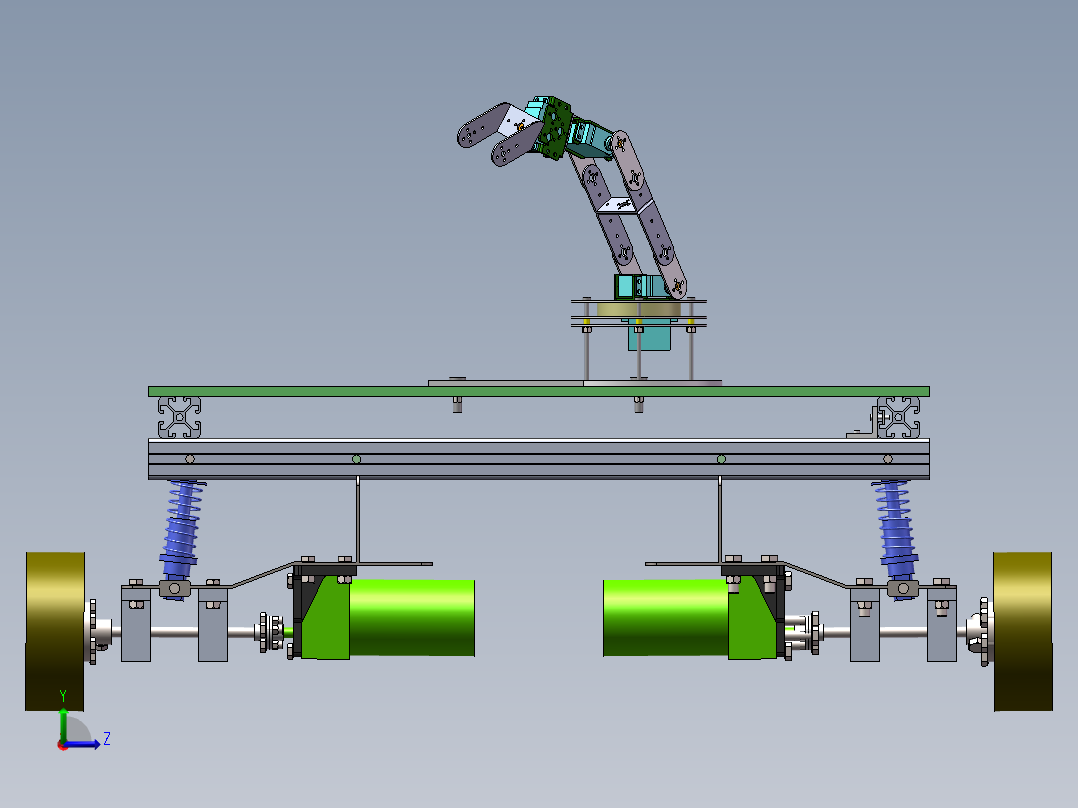 减震车（三维+设计+程序+原理图+二维）左视图