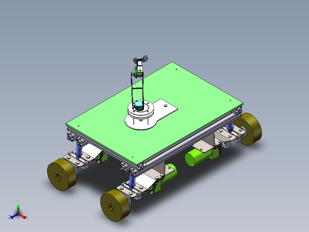 减震车（三维+设计+程序+原理图+二维）正等轴测图