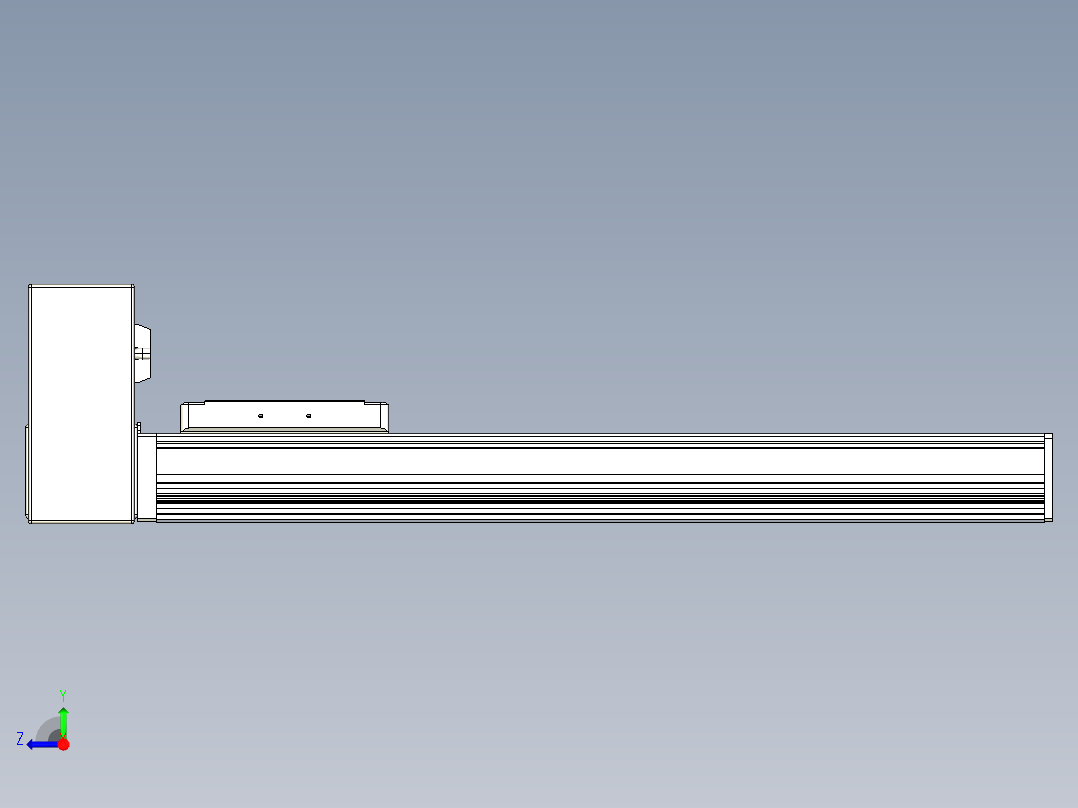 同步带全封闭直线模组TPA-HCB-105D-90-L350-RU-C-P20-N3右视图