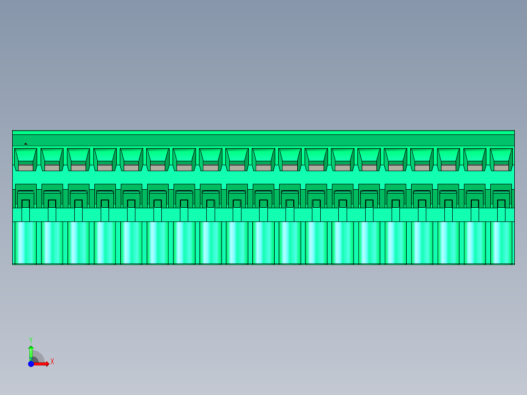 DEGSON 2EDG 系列 5.0mm 可插拔接线端子组-2EDGKL-5.0-19P-14-00AH前视图