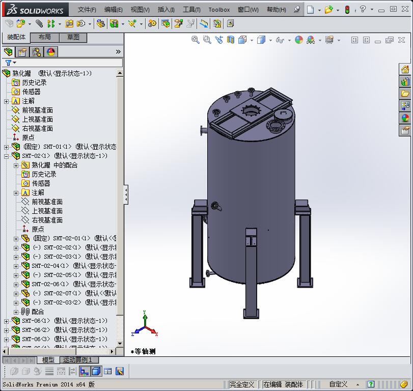 w2000x4000-熟化塔 自动化设备3D图纸3D模型