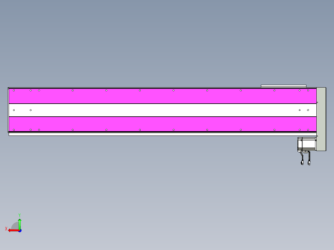 VF丝杆传动-一般环境VF27-Lxx-C-S1450-BL-ZP75-C3后视图