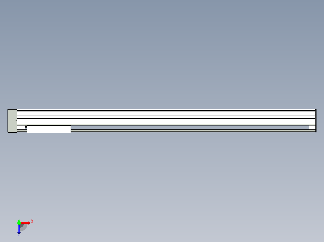 VF丝杆传动-一般环境VF27-Lxx-C-S1450-BL-ZP75-C3俯视图