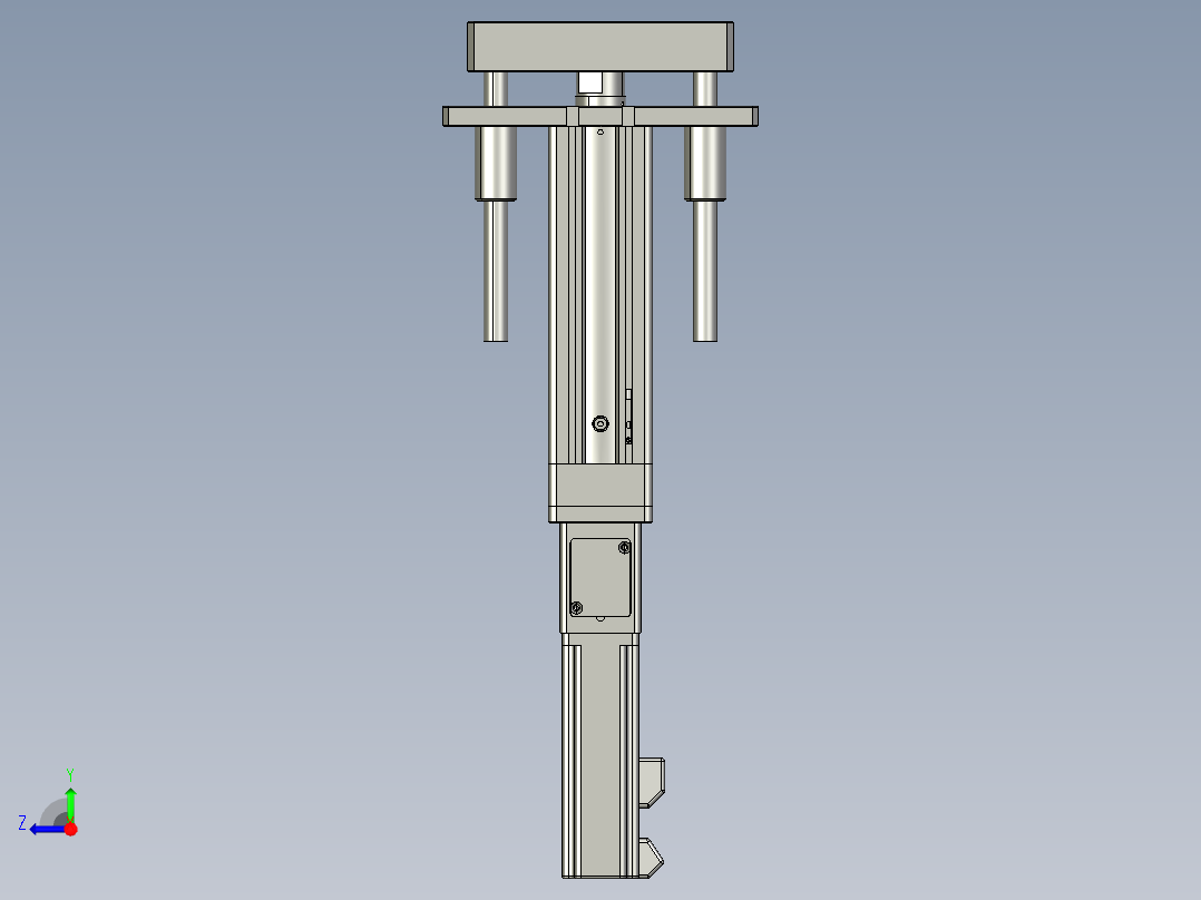 12VZ电动缸-VZ5D-S50-BC右视图