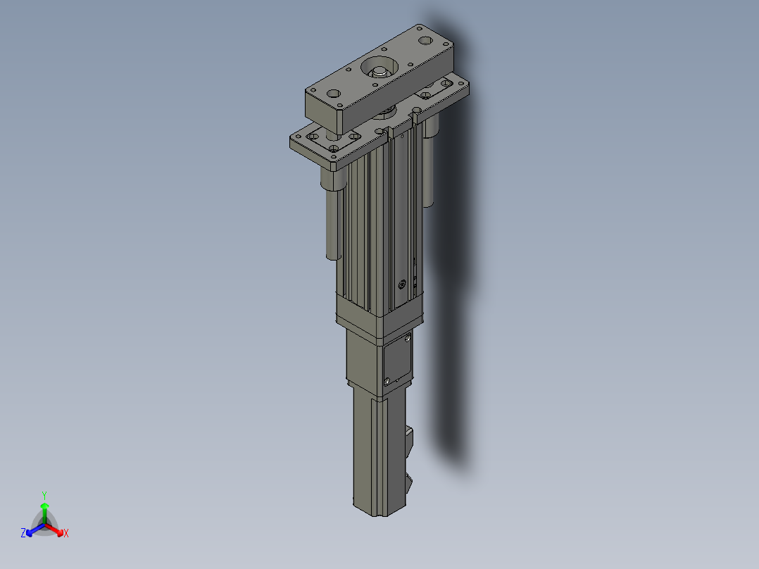 12VZ电动缸-VZ5D-S50-BC正等轴测图