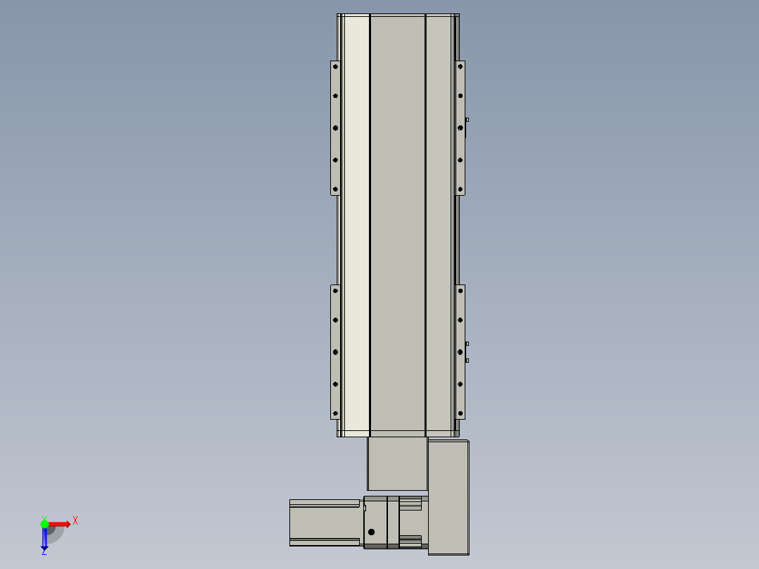 直线模组LHB21-L40-S350-BR设计图纸俯视图