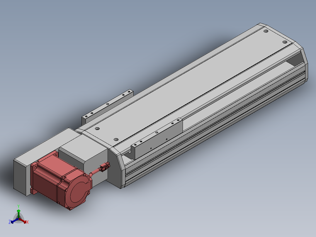 精密模组MT170-L125-300-L-M75-C4正等轴测图