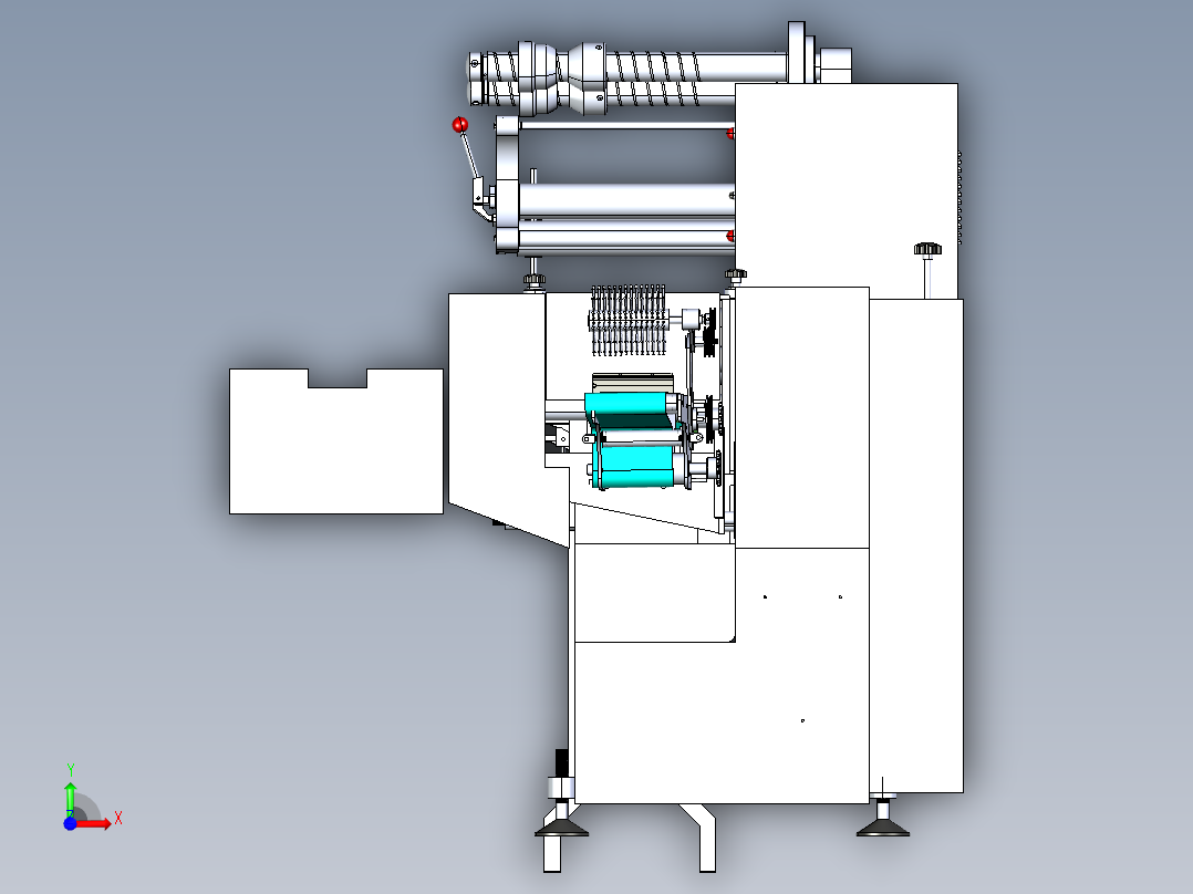 全自动枕式包装机3D模型zhen前视图