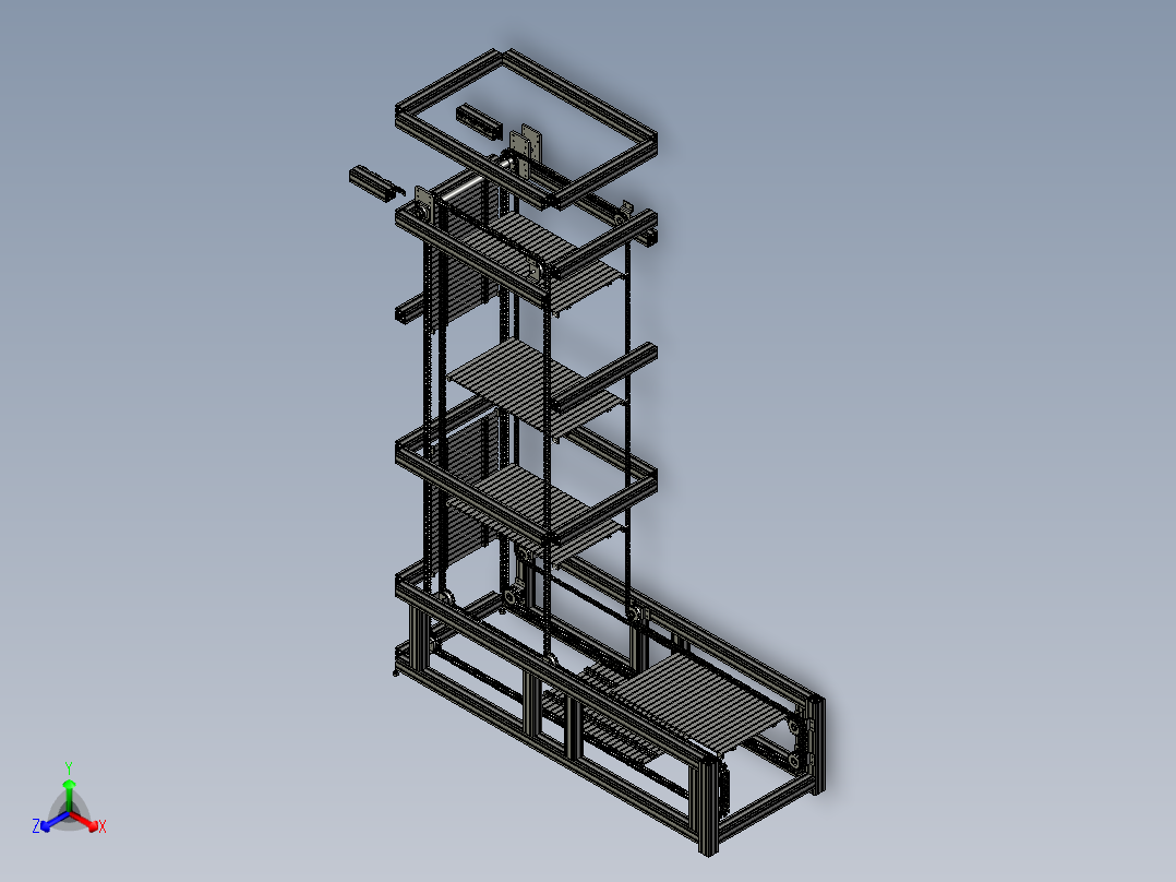 垂直连续式往复式提升链条<span style='color: red'>输送机</span>