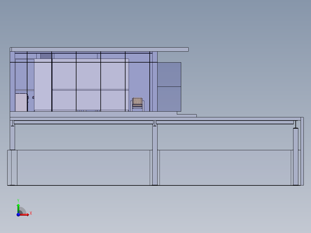 休闲停车场前视图