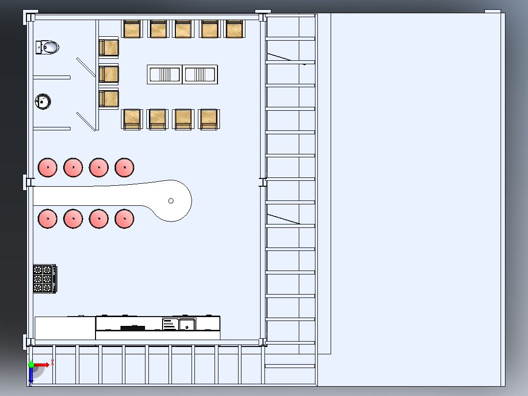 休闲停车场俯视图