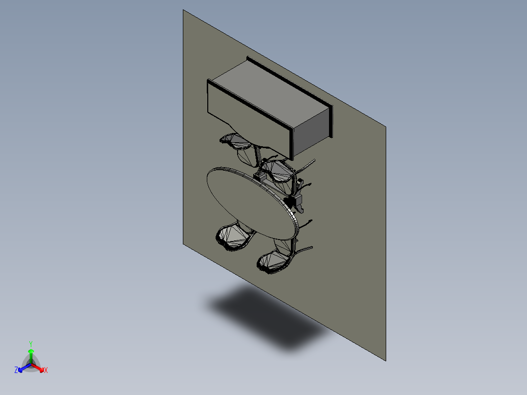 dining-room-set-krasimir-balashov-餐厅套装正等轴测图