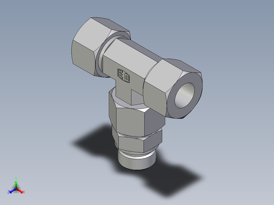 卡套式工业通用硬管接头EO_Assembled_adjustable_standpipe_branch_tee_EVT20SM71