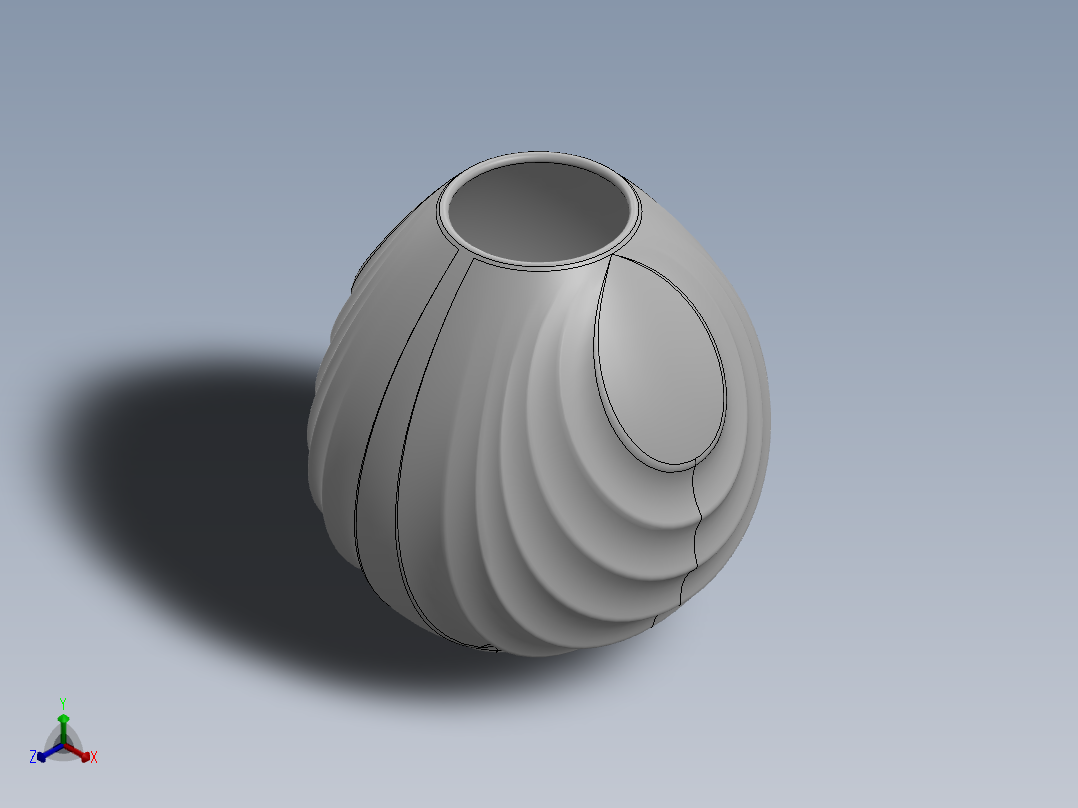 陶瓷罐艺术品正等轴测图