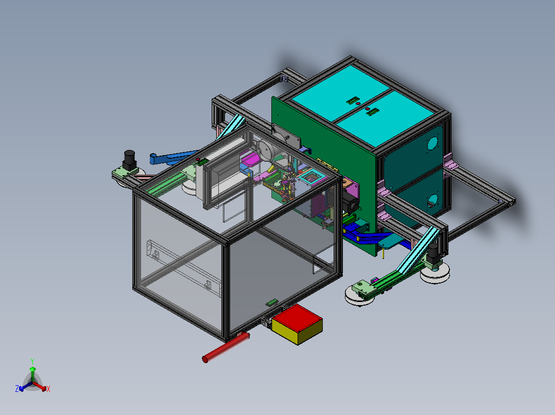 凸轮压入裁切机正等轴测图