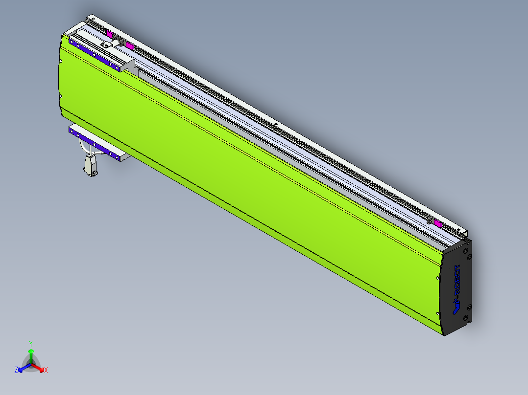 威洛博VL系列直线电机模组-VL22H2-S950正等轴测图