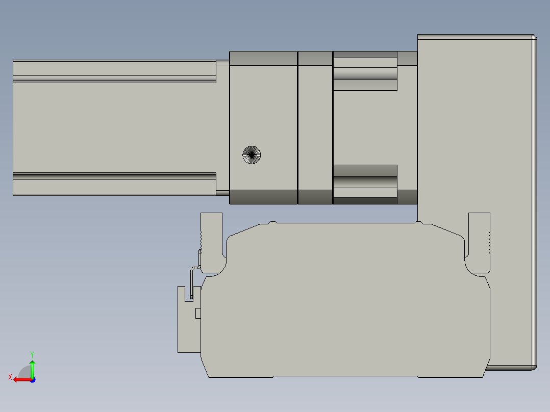 直线模组LHB17-L40-S1750-LU设计图纸后视图
