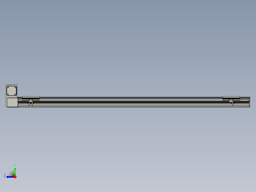 直线模组LHB17-L40-S1750-LU设计图纸右视图