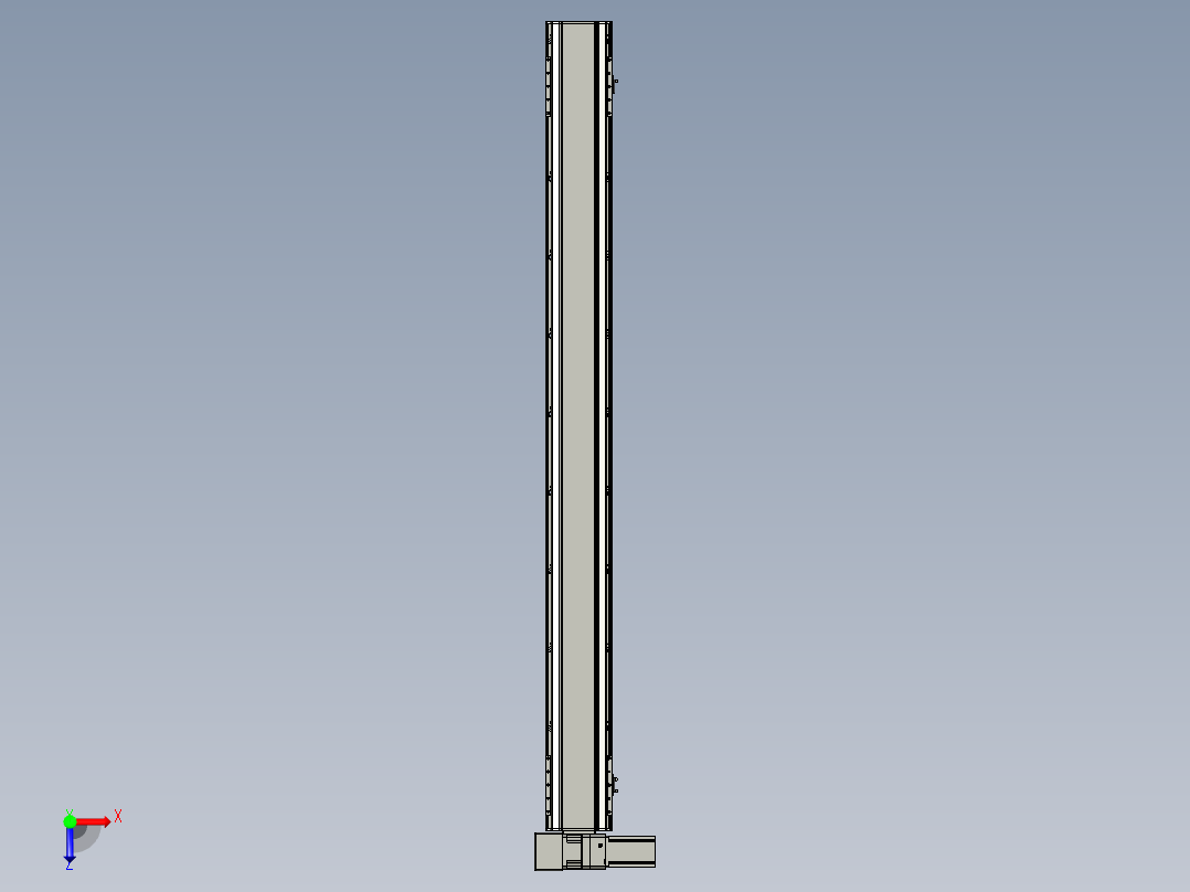 直线模组LHB17-L40-S1750-LU设计图纸俯视图