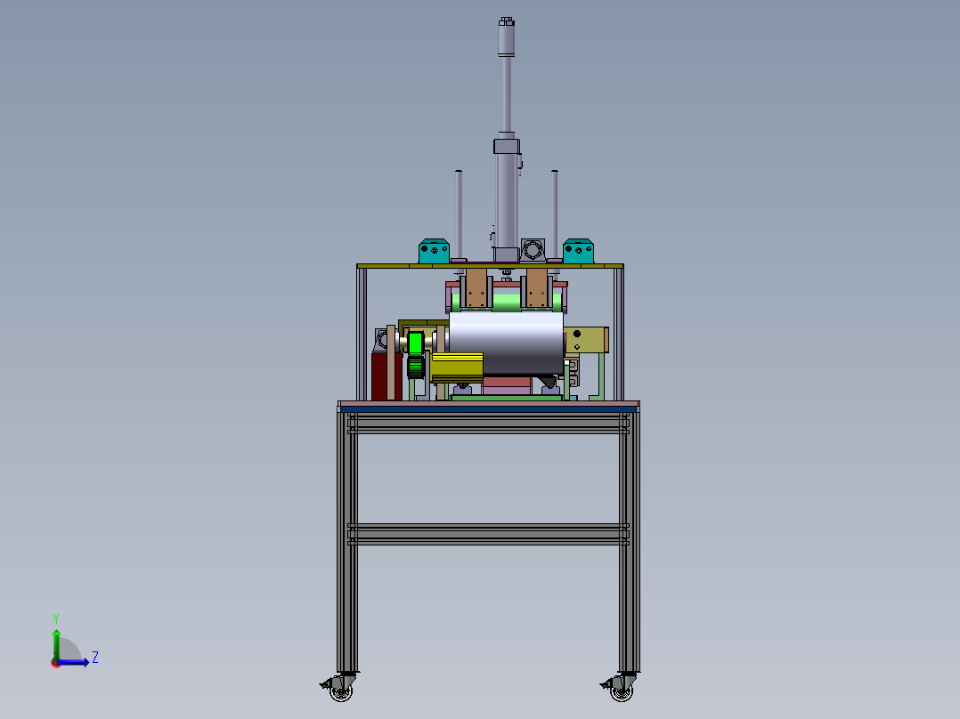 电子产品贴膜机左视图