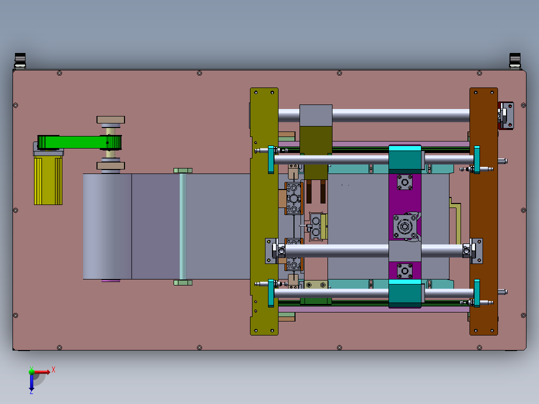 电子产品贴膜机俯视图