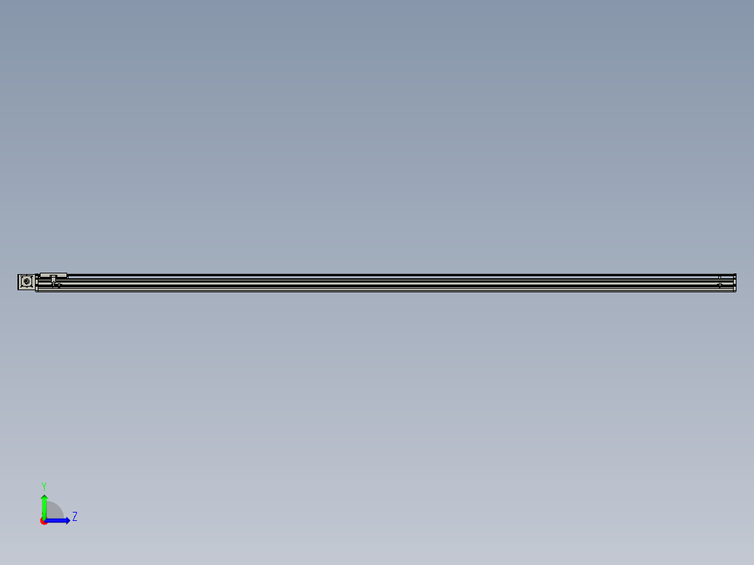 东锦同步带传动-直线滑台模组DH120B-L125-S2950-BL-P400W-C3左视图