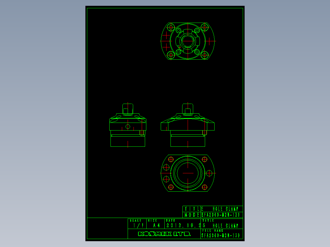 KOSMEKSFA2000-M2N-130多系列多零件图纸模型多系列多零件图纸模型