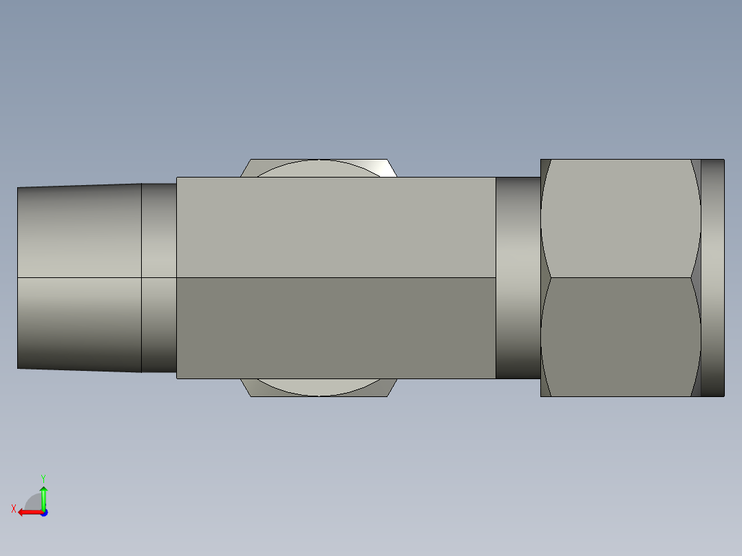 卡套式工业通用硬管接头12_rbu-s后视图