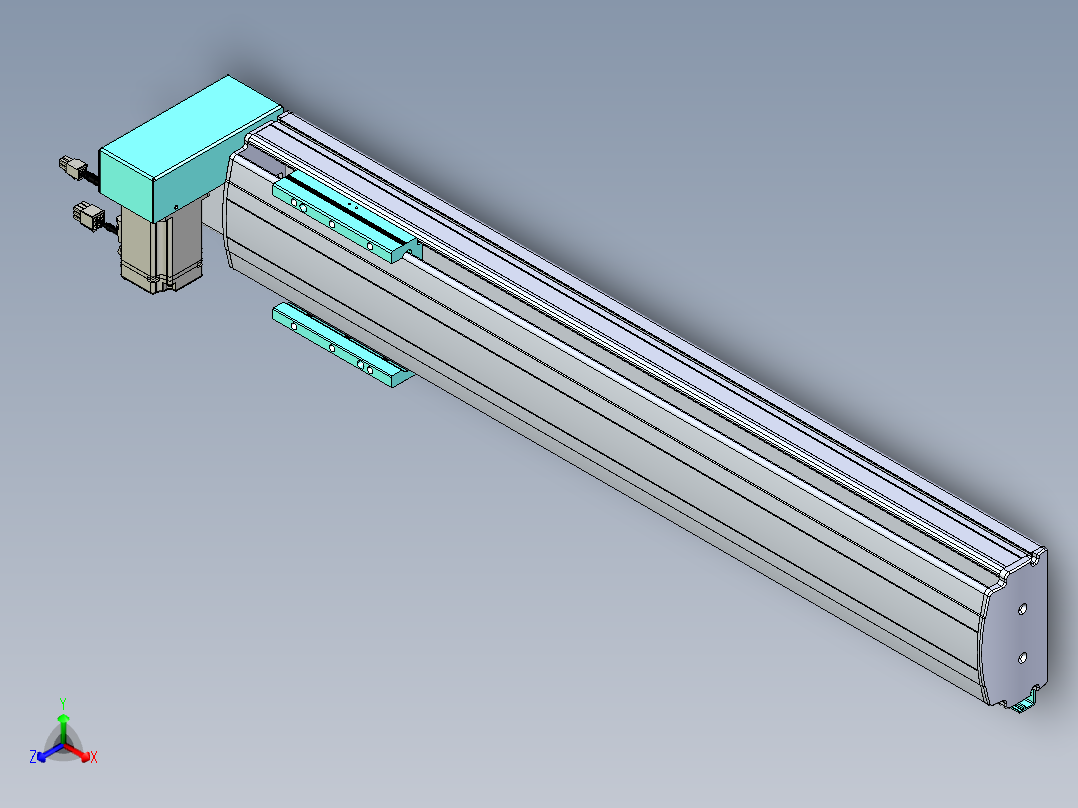威洛博VBF同步带传动一般环境VBF14-L45-S600-BRU-ZP40-C3正等轴测图