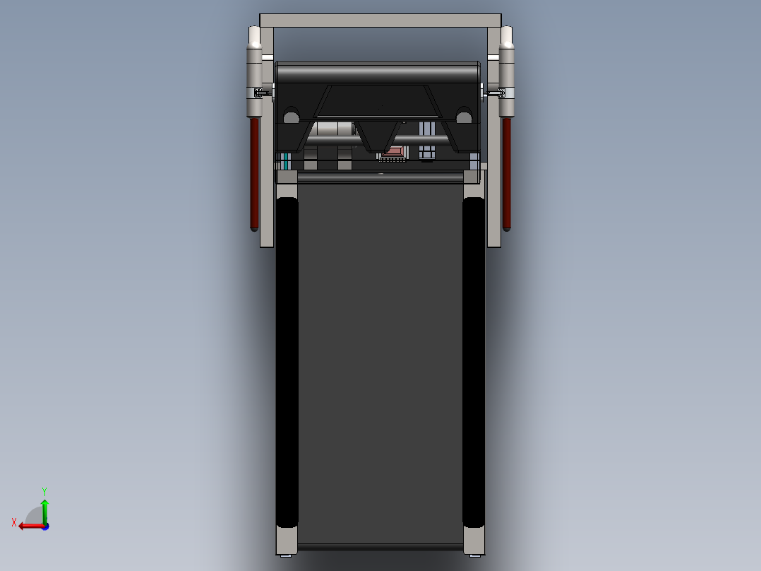 可折叠跑步机后视图