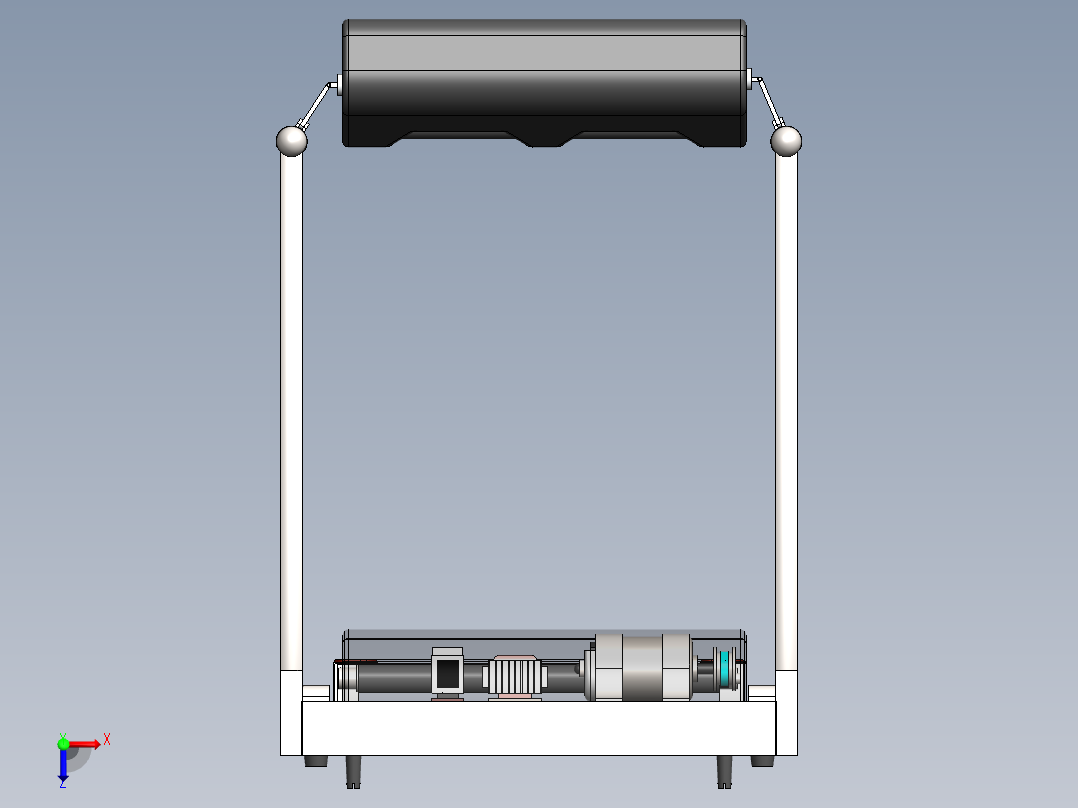 可折叠跑步机俯视图