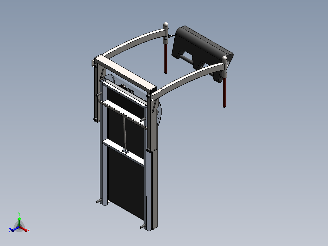 可折叠跑步机正等轴测图