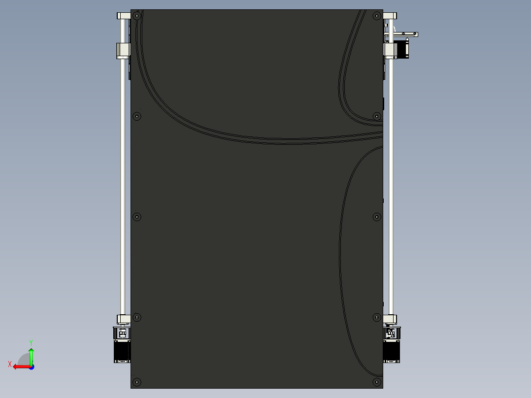 40x40铝型材铣床step后视图