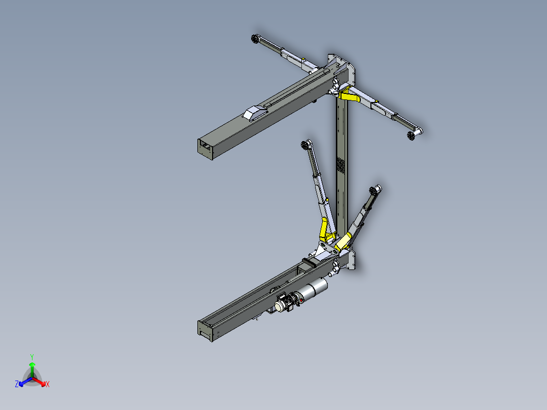 双柱举升机三维模型资料