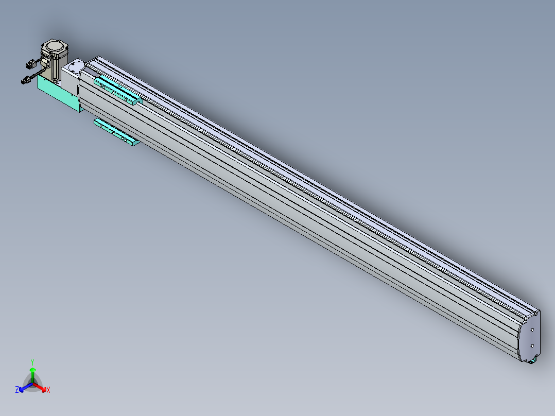 威洛博VBF同步带传动一般环境VBF14-L45-S1300-BL-ZP40-C3正等轴测图