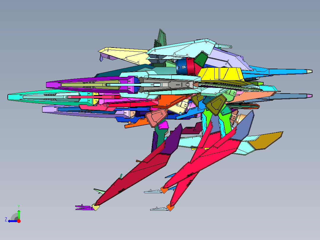 天人组织武装战机E型右视图