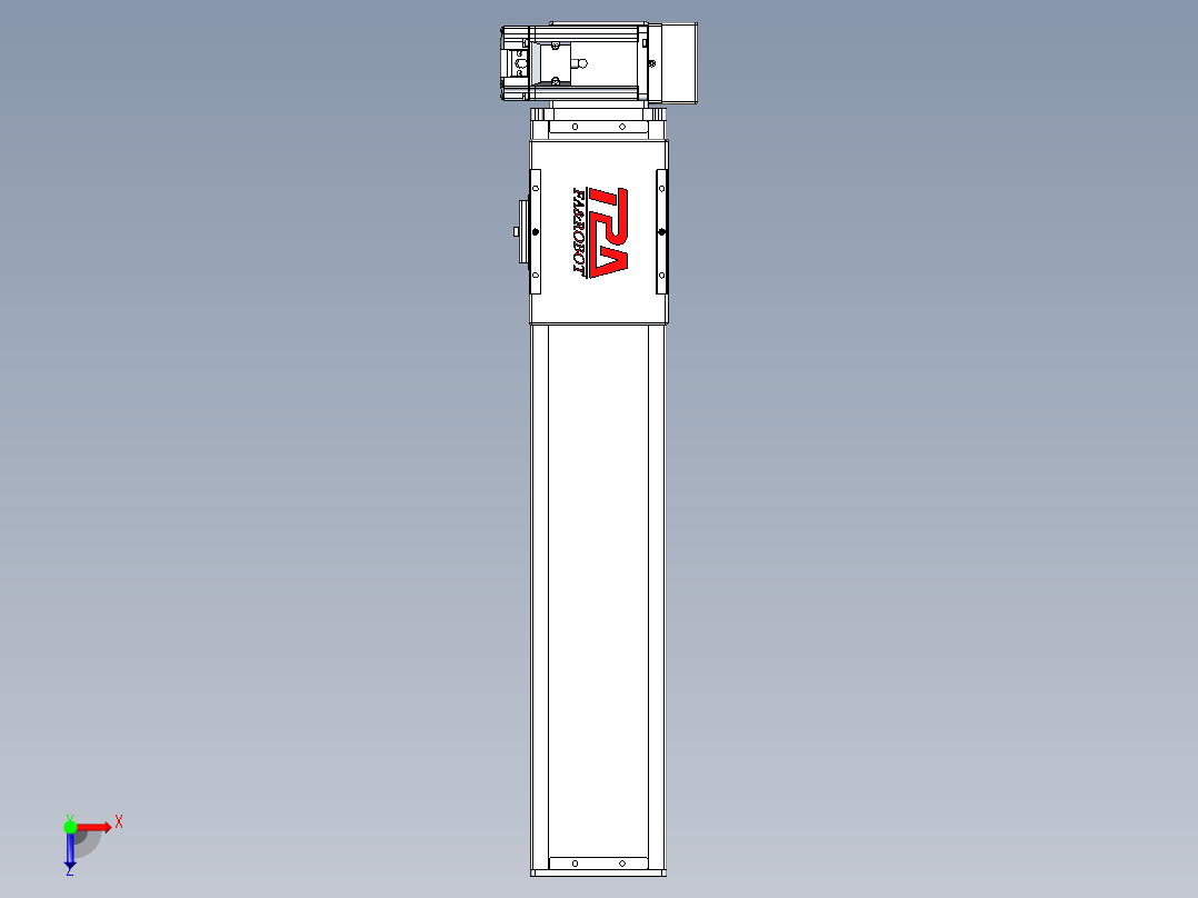 同步带全封闭直线模组TPA-HCB-110D-90-L400-LU-C-P40-N3俯视图