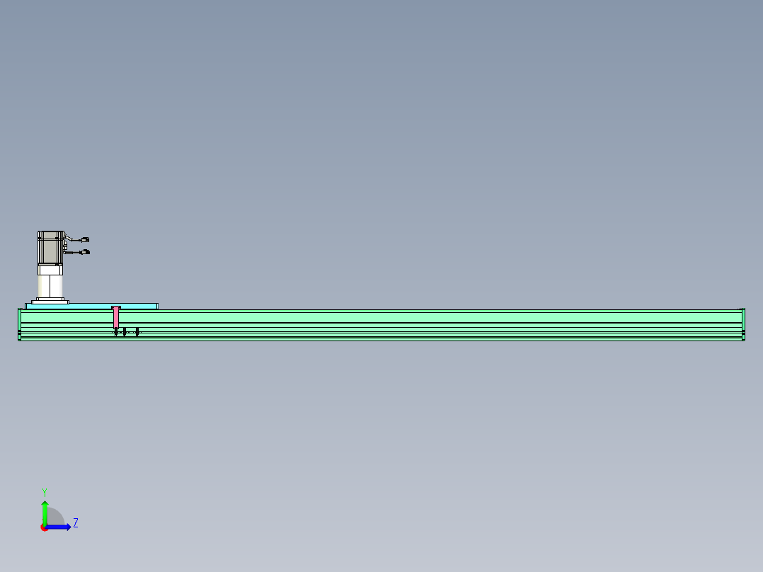 东锦齿条传动DH270G-L167-S1850-BU-减速机+750W左视图