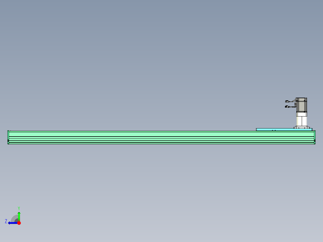 东锦齿条传动DH270G-L167-S1850-BU-减速机+750W右视图