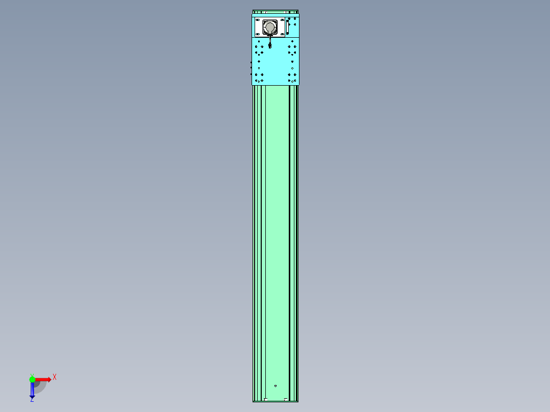 东锦齿条传动DH270G-L167-S1850-BU-减速机+750W俯视图