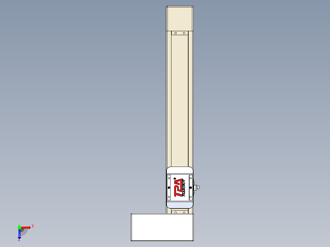 同步带全封闭直线模组TPA-HCB-65S-90-L300-ML-Y-P10-N3俯视图