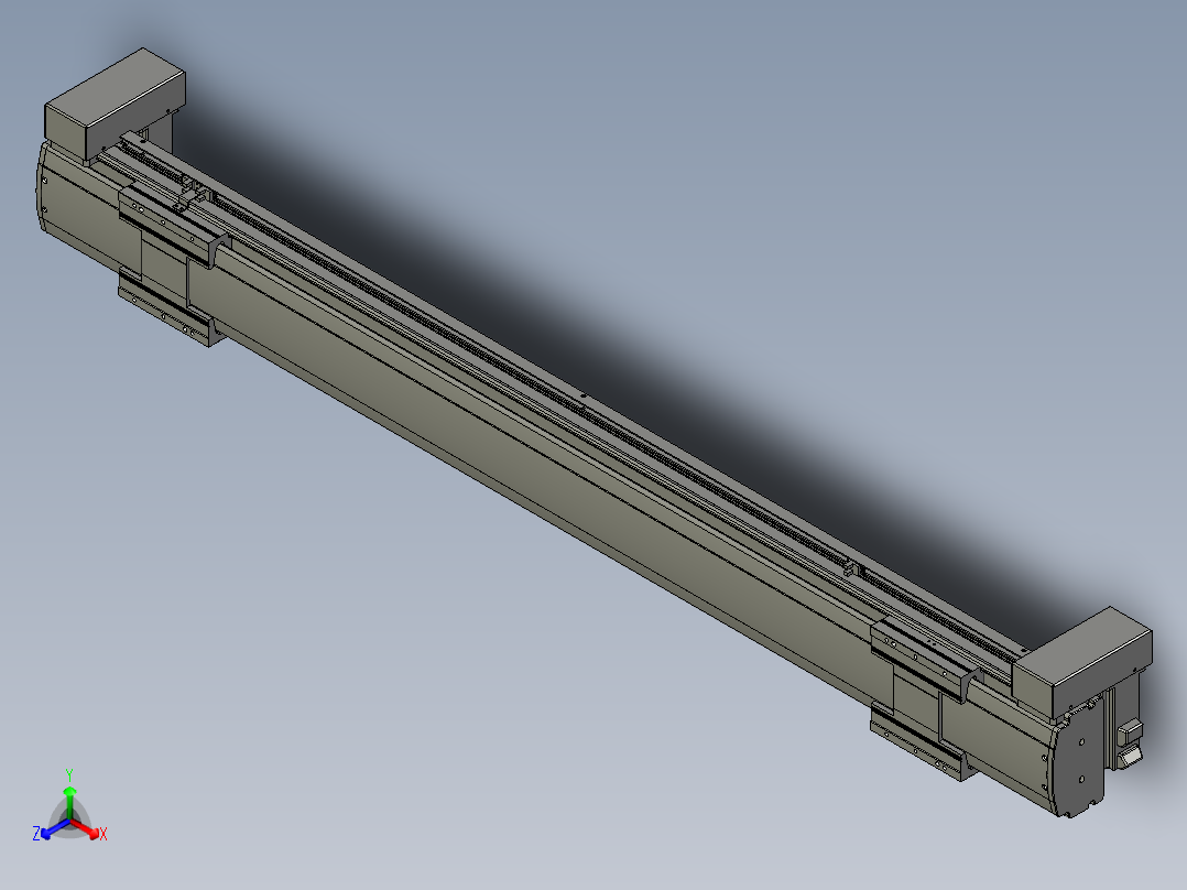 威洛博双电机滑台-VBF14S2-L50-S1000-BD-P40-C6正等轴测图