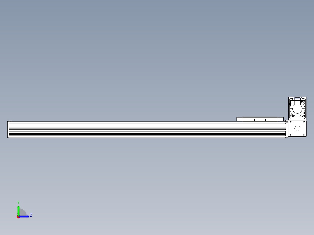 同步带全封闭直线模组TPA-HCB-120D-90-L800-RU-C-P40-N3左视图