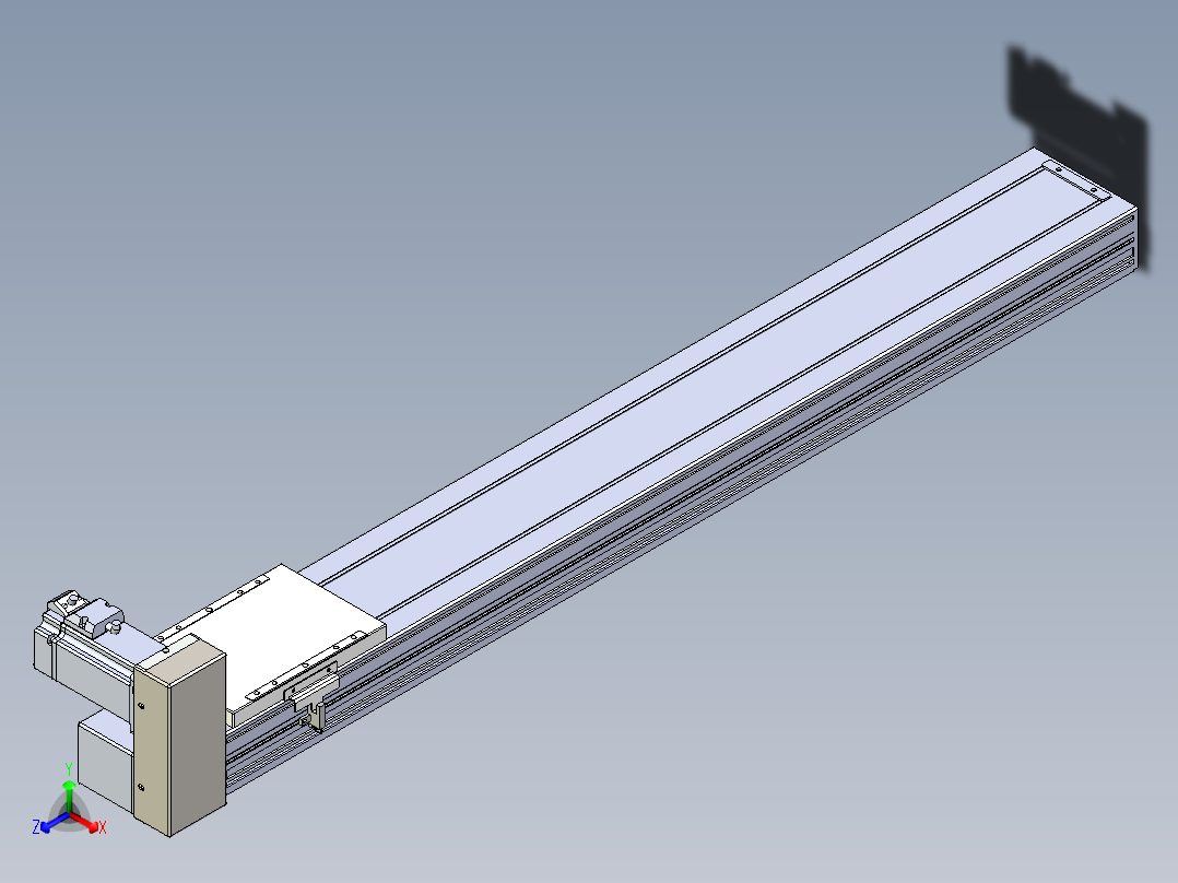 同步带全封闭直线模组TPA-HCB-120D-90-L800-RU-C-P40-N3正等轴测图