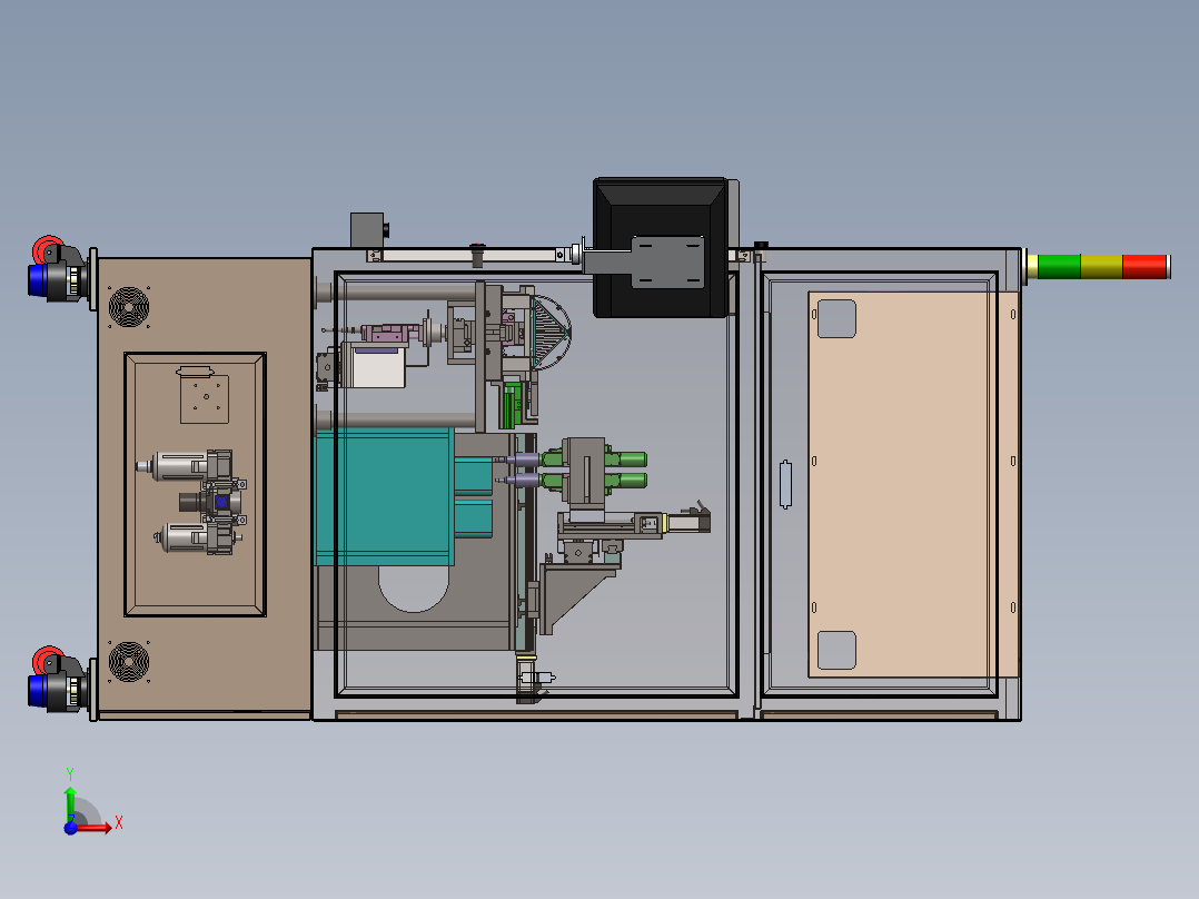 电源组装总装配前视图